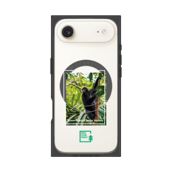 Premium Square Case with MagSafe［ Green Future Project - Brown-headed Spider Monkey ］