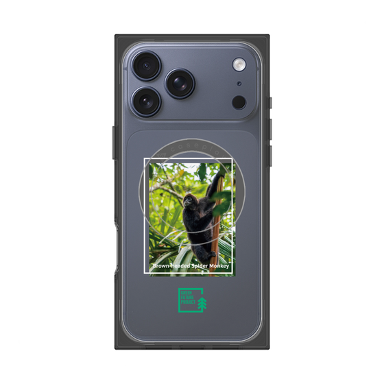 Premium Square Case with MagSafe［ Green Future Project - Brown-headed Spider Monkey ］
