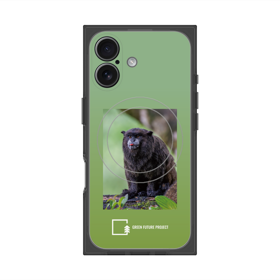 Premium Square Case with MagSafe［ Green Future Project - Black-mantled Tamarin ］