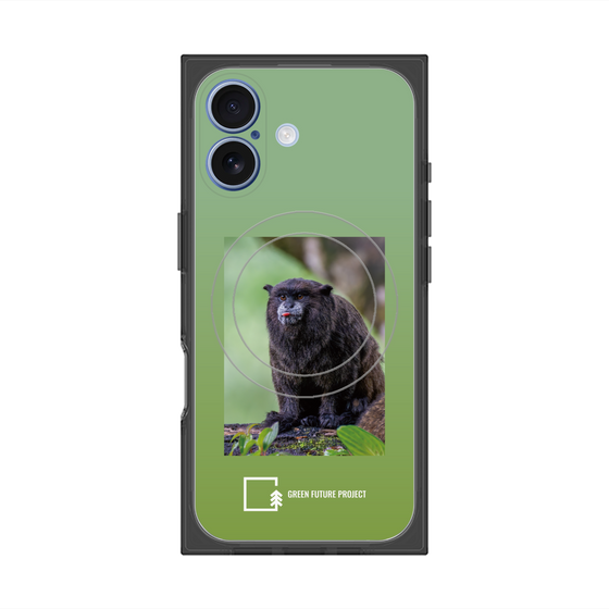 Premium Square Case with MagSafe［ Green Future Project - Black-mantled Tamarin ］