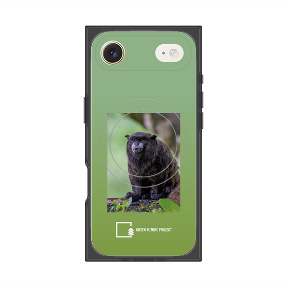 Premium Square Case with MagSafe［ Green Future Project - Black-mantled Tamarin ］