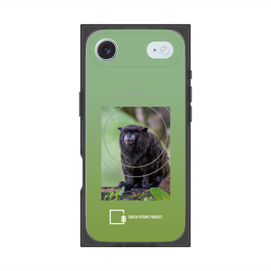 Premium Square Case with MagSafe［ Green Future Project - Black-mantled Tamarin ］
