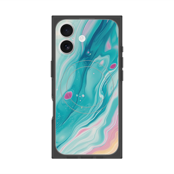 Premium Square Case with MagSafe［ Color Rain - Original - Serene Wave ］