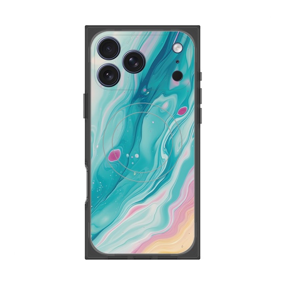 Premium Square Case with MagSafe［ Color Rain - Original - Serene Wave ］