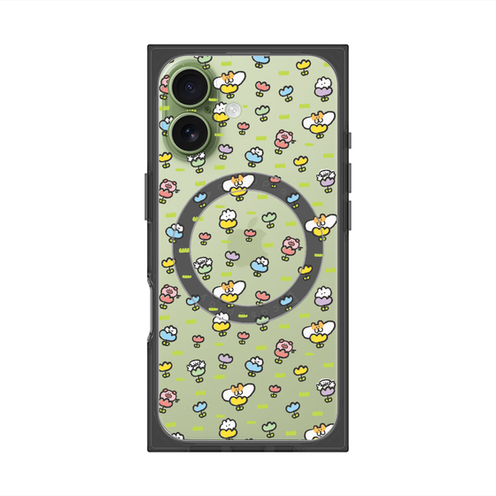 Premium Square Case with MagSafe［ Mokmokchan - Flower - All-over Pattern ］