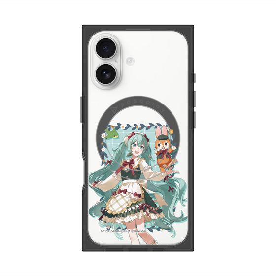 Premium Square Case with MagSafe［ Hatsune Miku × Kuppy Ramune - Hatsune Miku × Kuppy - Full-body Illustration 1 ］
