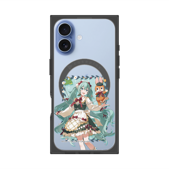 Premium Square Case with MagSafe［ Hatsune Miku × Kuppy Ramune - Hatsune Miku × Kuppy - Full-body Illustration 1 ］