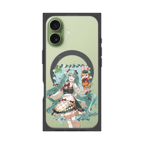 Premium Square Case with MagSafe［ Hatsune Miku × Kuppy Ramune - Hatsune Miku × Kuppy - Full-body Illustration 1 ］
