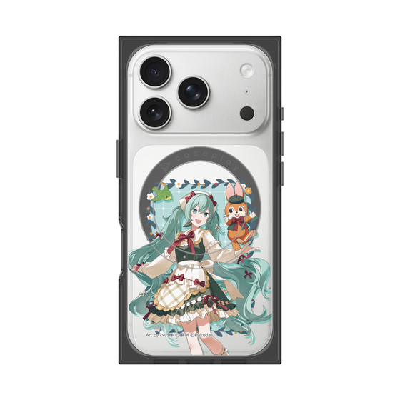 Premium Square Case with MagSafe［ Hatsune Miku × Kuppy Ramune - Hatsune Miku × Kuppy - Full-body Illustration 1 ］