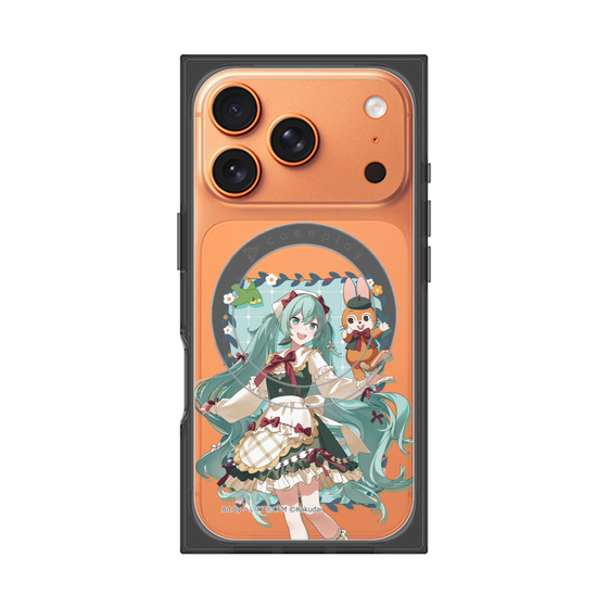 Premium Square Case with MagSafe［ Hatsune Miku × Kuppy Ramune - Hatsune Miku × Kuppy - Full-body Illustration 1 ］