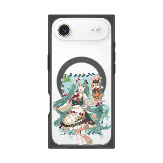 Premium Square Case with MagSafe［ Hatsune Miku × Kuppy Ramune - Hatsune Miku × Kuppy - Full-body Illustration 1 ］