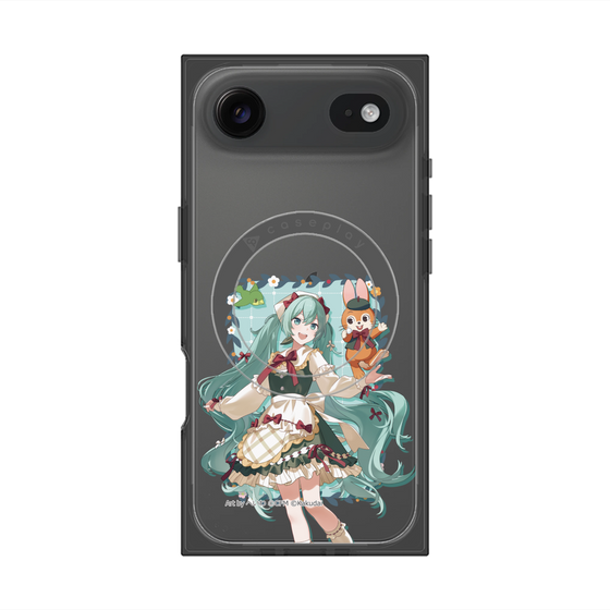 Premium Square Case with MagSafe［ Hatsune Miku × Kuppy Ramune - Hatsune Miku × Kuppy - Full-body Illustration 1 ］