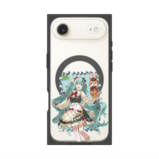 Premium Square Case with MagSafe［ Hatsune Miku × Kuppy Ramune - Hatsune Miku × Kuppy - Full-body Illustration 1 ］
