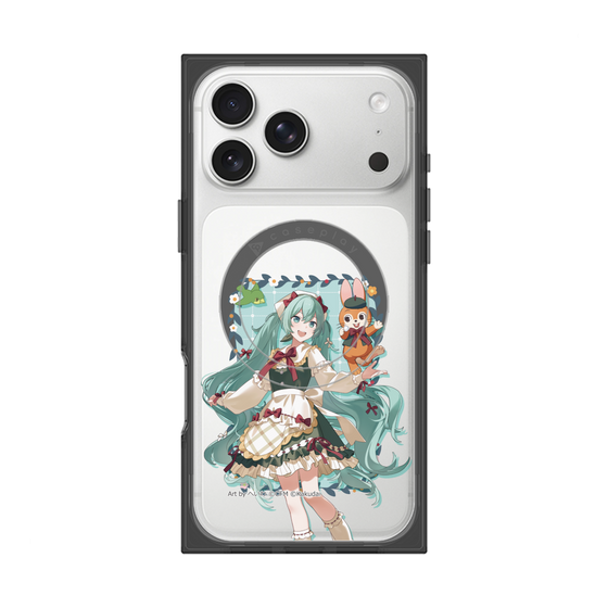 Premium Square Case with MagSafe［ Hatsune Miku × Kuppy Ramune - Hatsune Miku × Kuppy - Full-body Illustration 1 ］