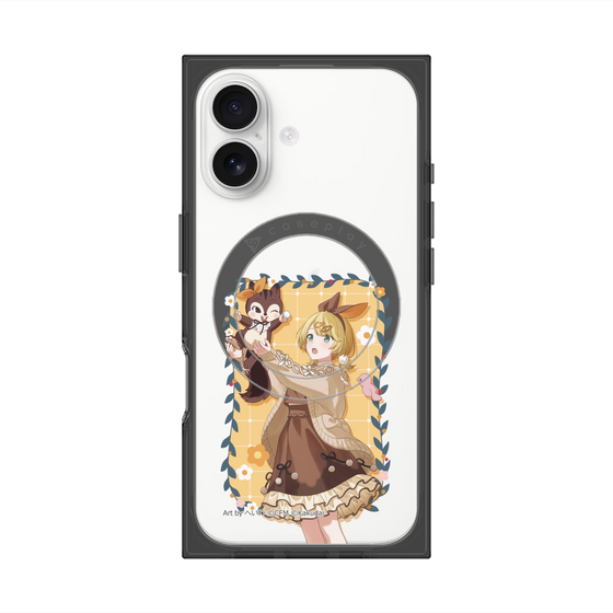 Premium Square Case with MagSafe［ Hatsune Miku × Kuppy Ramune - Kagamine Rin × Ram - Full-body Illustration 1 ］