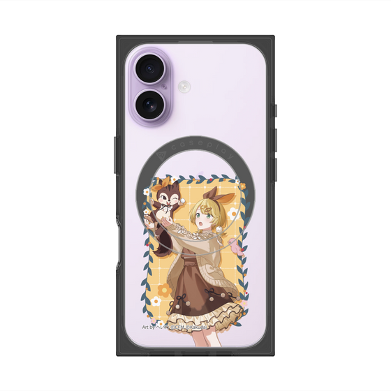 Premium Square Case with MagSafe［ Hatsune Miku × Kuppy Ramune - Kagamine Rin × Ram - Full-body Illustration 1 ］