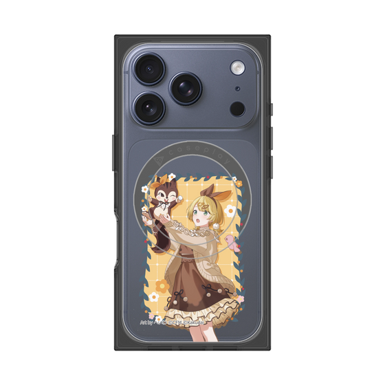 Premium Square Case with MagSafe［ Hatsune Miku × Kuppy Ramune - Kagamine Rin × Ram - Full-body Illustration 1 ］