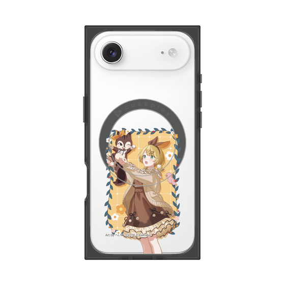 Premium Square Case with MagSafe［ Hatsune Miku × Kuppy Ramune - Kagamine Rin × Ram - Full-body Illustration 1 ］