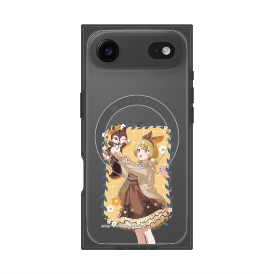 Premium Square Case with MagSafe［ Hatsune Miku × Kuppy Ramune - Kagamine Rin × Ram - Full-body Illustration 1 ］