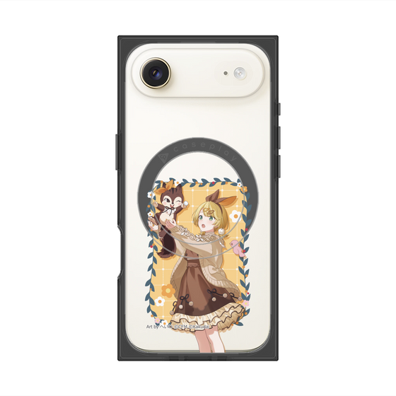 Premium Square Case with MagSafe［ Hatsune Miku × Kuppy Ramune - Kagamine Rin × Ram - Full-body Illustration 1 ］