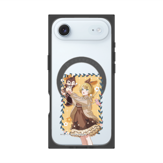 Premium Square Case with MagSafe［ Hatsune Miku × Kuppy Ramune - Kagamine Rin × Ram - Full-body Illustration 1 ］
