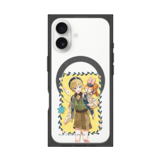 Premium Square Case with MagSafe［ Hatsune Miku × Kuppy Ramune - Kagamine Len × Kuppy - Full-body Illustration 1 ］