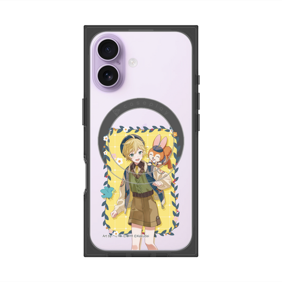 Premium Square Case with MagSafe［ Hatsune Miku × Kuppy Ramune - Kagamine Len × Kuppy - Full-body Illustration 1 ］