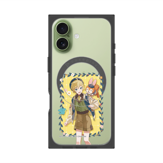 Premium Square Case with MagSafe［ Hatsune Miku × Kuppy Ramune - Kagamine Len × Kuppy - Full-body Illustration 1 ］