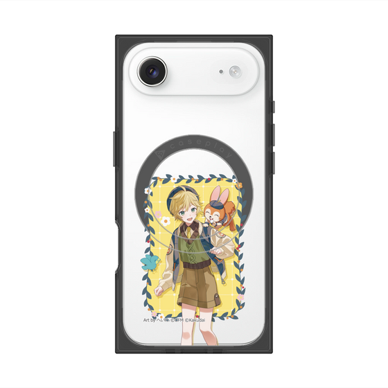 Premium Square Case with MagSafe［ Hatsune Miku × Kuppy Ramune - Kagamine Len × Kuppy - Full-body Illustration 1 ］