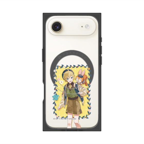 Premium Square Case with MagSafe［ Hatsune Miku × Kuppy Ramune - Kagamine Len × Kuppy - Full-body Illustration 1 ］