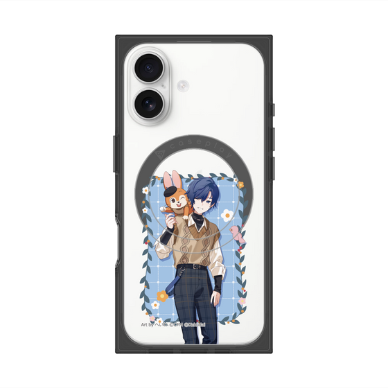 Premium Square Case with MagSafe［ Hatsune Miku × Kuppy Ramune - KAITO × Kuppy - Full-body Illustration 1 ］