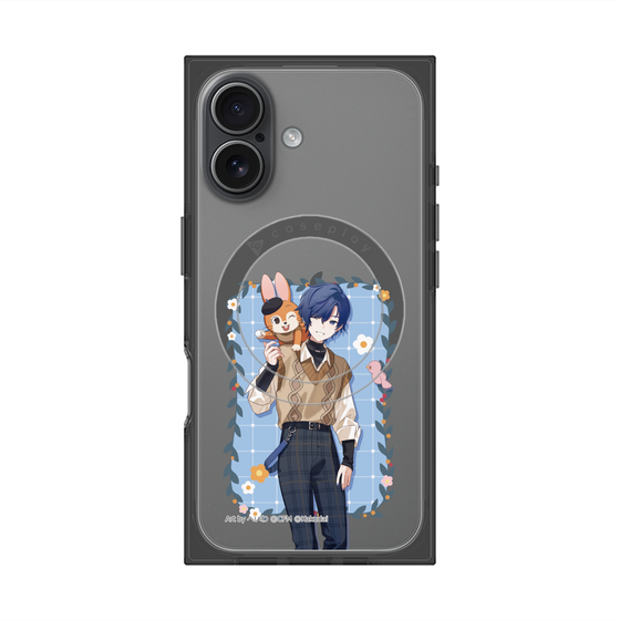 Premium Square Case with MagSafe［ Hatsune Miku × Kuppy Ramune - KAITO × Kuppy - Full-body Illustration 1 ］