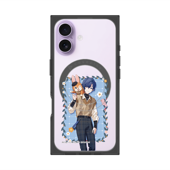 Premium Square Case with MagSafe［ Hatsune Miku × Kuppy Ramune - KAITO × Kuppy - Full-body Illustration 1 ］