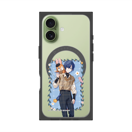 Premium Square Case with MagSafe［ Hatsune Miku × Kuppy Ramune - KAITO × Kuppy - Full-body Illustration 1 ］