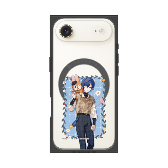 Premium Square Case with MagSafe［ Hatsune Miku × Kuppy Ramune - KAITO × Kuppy - Full-body Illustration 1 ］