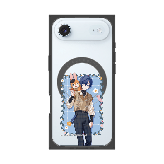 Premium Square Case with MagSafe［ Hatsune Miku × Kuppy Ramune - KAITO × Kuppy - Full-body Illustration 1 ］