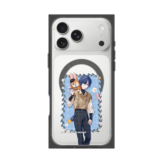 Premium Square Case with MagSafe［ Hatsune Miku × Kuppy Ramune - KAITO × Kuppy - Full-body Illustration 1 ］