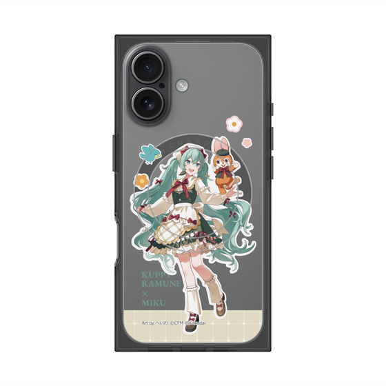 Premium Square Case with MagSafe［ Hatsune Miku × Kuppy Ramune - Hatsune Miku × Kuppy - Full-body Illustration 2 ］