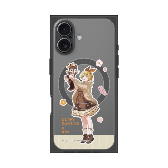 Premium Square Case with MagSafe［ Hatsune Miku × Kuppy Ramune - Kagamine Rin × Ram - Full-body Illustration 2 ］