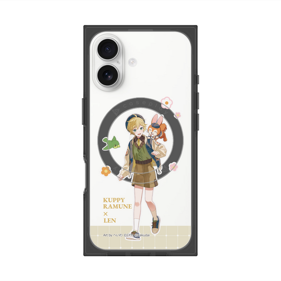 Premium Square Case with MagSafe［ Hatsune Miku × Kuppy Ramune - Kagamine Len × Kuppy - Full-body Illustration 2 ］