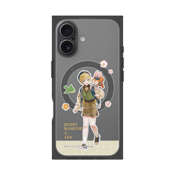Premium Square Case with MagSafe［ Hatsune Miku × Kuppy Ramune - Kagamine Len × Kuppy - Full-body Illustration 2 ］