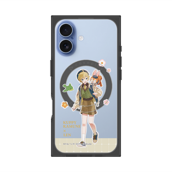 Premium Square Case with MagSafe［ Hatsune Miku × Kuppy Ramune - Kagamine Len × Kuppy - Full-body Illustration 2 ］