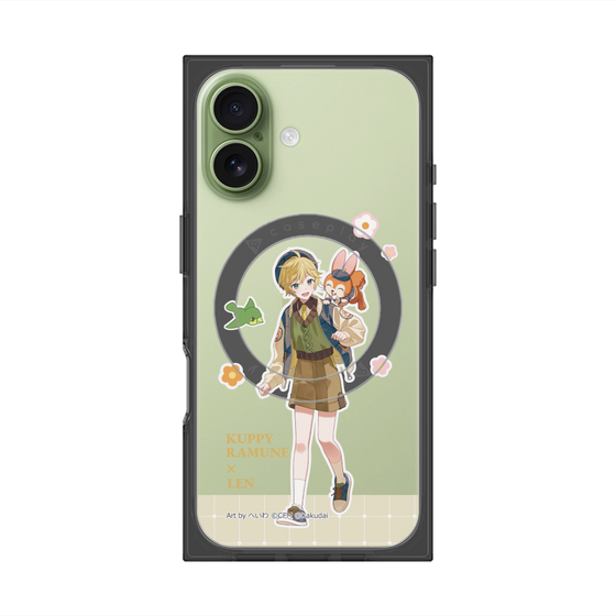 Premium Square Case with MagSafe［ Hatsune Miku × Kuppy Ramune - Kagamine Len × Kuppy - Full-body Illustration 2 ］