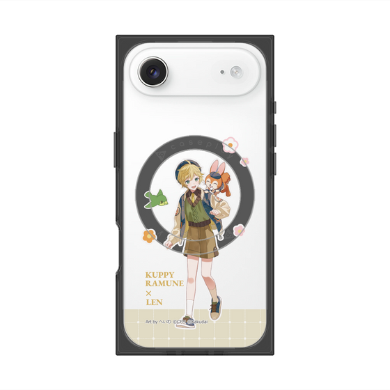 Premium Square Case with MagSafe［ Hatsune Miku × Kuppy Ramune - Kagamine Len × Kuppy - Full-body Illustration 2 ］