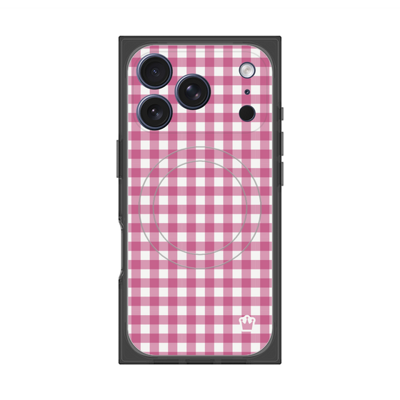Premium Square Case with MagSafe［ Checkered Pink ］