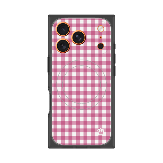 Premium Square Case with MagSafe［ Checkered Pink ］