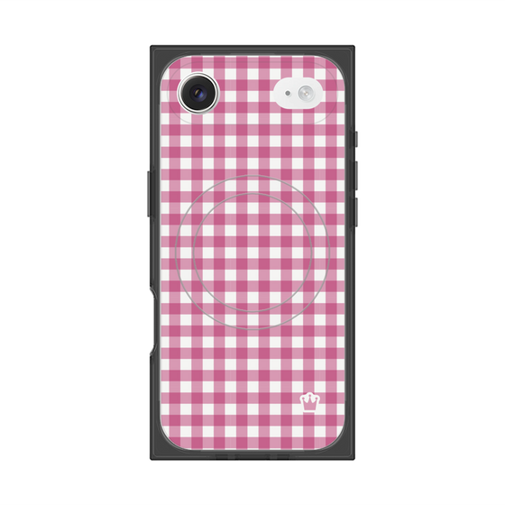 Premium Square Case with MagSafe［ Checkered Pink ］
