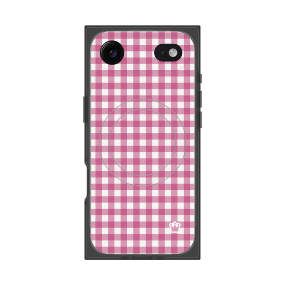 Premium Square Case with MagSafe［ Checkered Pink ］