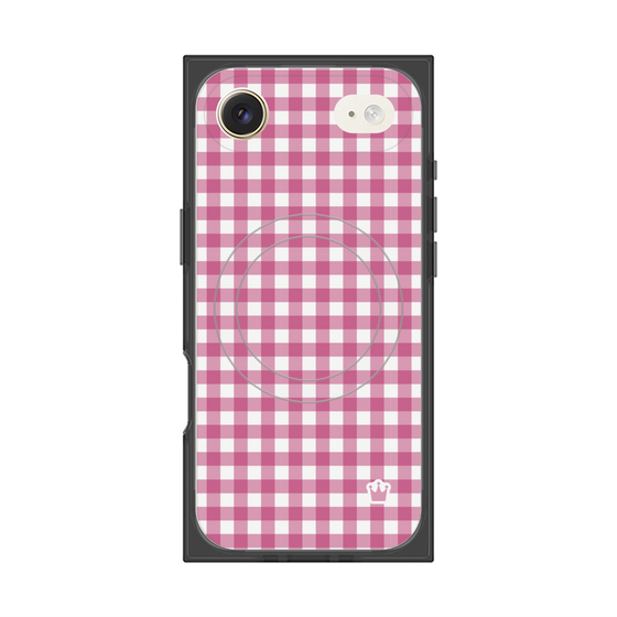 Premium Square Case with MagSafe［ Checkered Pink ］