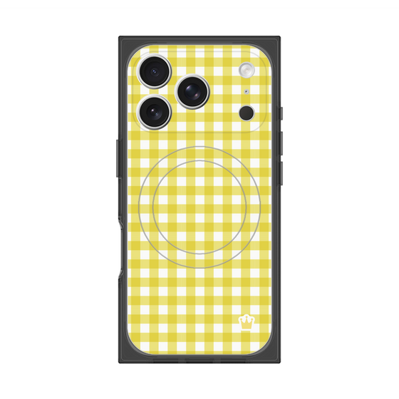 Premium Square Case with MagSafe［ Checkered Yellow ］
